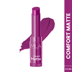 Mila Comfort Matte Lipstick – Long-Lasting, Jojoba Oil-Infused, Indian Skin Shades