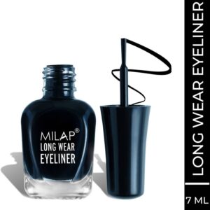 MILAP Long Wear Eyeliner 7ml – Long Lasting Waterproof Black Eyeliner India with Quick Dry Brush Tip