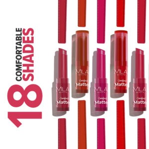 Mila Comfort Matte Lipstick – Long Lasting Jojoba Oil Infused Indian Skin Shades 7 - Mila Comfort Matte Lipstick – Long-Lasting, Jojoba Oil-Infused, Indian Skin Shades - DsonMart - 1