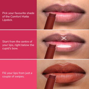 Mila Comfort Matte Lipstick – Long Lasting Jojoba Oil Infused Indian Skin Shades 8 - Mila Comfort Matte Lipstick – Long-Lasting, Jojoba Oil-Infused, Indian Skin Shades - DsonMart - 1