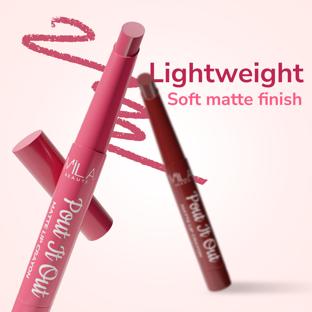 Mila matte lip crayon lipstick – long lasting creamy color (3)