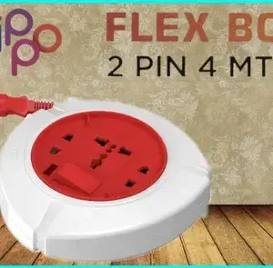 Nippo Flexi Cord 4m Power-Pro with USB & 3-Outlet Universal Strip