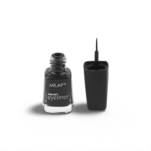 Milap Popup Liquid Eyeliner – Waterproof, Glossy Finish, Long-Lasting Eye Makeup (Black)