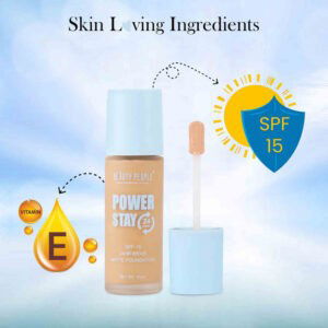 Beauty People Power Stay Foundation – SPF 15 Lightweight Hydrating Dewy Finish 30ml 5 - Beauty People Power Stay Foundation – SPF 15, Lightweight, Hydrating, Dewy Finish (30ml) - DsonMart - 1