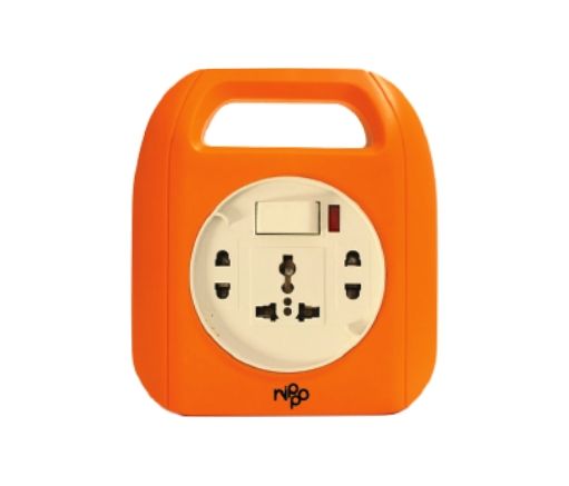 Nippo Flexi Cord 8 Meter Extension Board| 3 Universal Sockets | 6A Load | Copper Wire | ABS Body