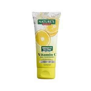 natures essence bright glow facewash vitamin c delivers a refreshing, brightening cleanse with potent natural actives:  Lightweight Gel Formula