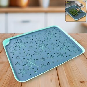 Snowflake Design Drain Tray – Multi-Purpose Kitchen Drying Mat