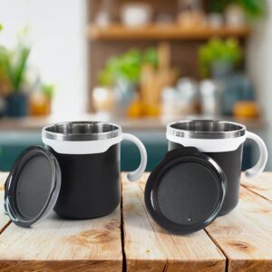2 Pcs Mocha Mug Set – 250 ml Stainless Steel Hot Beverage Cups