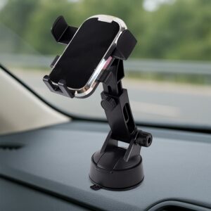 Adjustable Dashboard Car Mobile Holder – 360° Rotating Suction Mount Stand