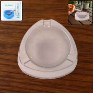 Oblivion Transparent White Ashtray with Cigarette Grooves – Modern Smoke Disposal Tray (1 Pc)
