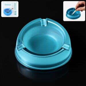 Heavy-Duty Plastic Ashtray – Transparent Design with Triple Rest Slots & Anti-Slip Base