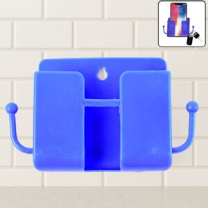 Wall Mount Mobile Stand – Blue Hook Holder for Household & Office