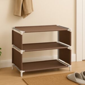Modular Fabric Shoe Rack – 3-Layer Lightweight & Foldable Organizer