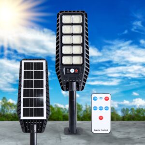 Solar LED Street Light – High-Powered Motion Sensor with Remote Control