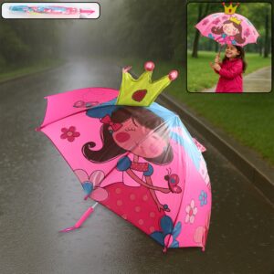 Best 3D Kids Umbrella with Cartoon Print – Cute Waterproof Umbrella for Girls