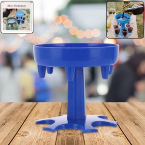 6-Way Shot Glass Dispenser – Even Pouring Plastic Dispenser with Stand