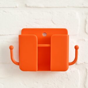 Wall Mount Mobile Stand – Orange Hook Holder for Household & Office