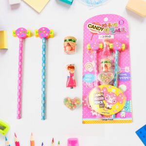 Fun Candy Design Pencil Set – Colorful & Creative Stationery Kit