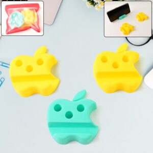 Apple-Shaped Mobile Stand with Pen Holder – Multi-Functional Desk Organizer (3 Pc)