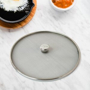 Apex Stainless Steel Mesh Net Cover for Cooking – Oil Splatter Guard Lid (1 Pc)