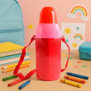Kids Insulated Plastic Water Bottle – 500ML Leakproof School Sipper