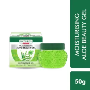 Natures Aloe Beauty Gel | Skin-Friendly, Vitamin E Enriched, Soothing Aloe Vera Gel for Glowing Skin