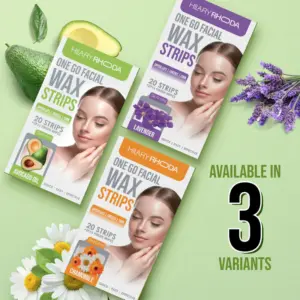 Facial Wax Strips for Women 4 - Hilary Rhoda One Go Facial Wax Strips – Pack of 20 Strips + 2 Wipes | Ready-To-Use Cold Wax for Face, Upper Lip, Chin & Cheeks | Natural Ingredients | Salon Smooth Finish - DsonMart - 1