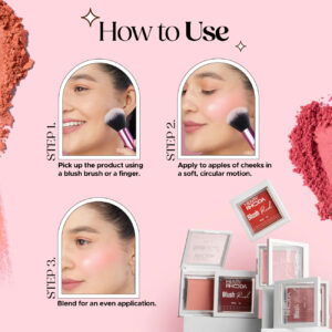 Hilary Rhoda Blush Rush 2 - Hilary Rhoda Blush Rush – Peach Lilly | Highly Pigmented Matte Blush | Silky Smooth, Buildable Coverage & Long-Lasting Colour – 6g - DsonMart - 1