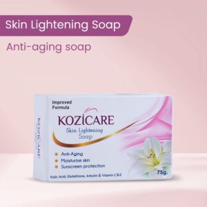 Kozicare Kojic Acid & Glutathione Soap Combo – Bathing Bars for Bright, Even-Tone Glow
