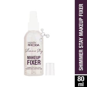 Hilary Rhoda Shimmer Stay Makeup Fixer 80 ml – Aloe Infused, Weightless Spray with Radiant Shimmer