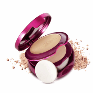 Hilary Rhoda HD High-Definition Pressed Powder | 2-in-1 Compact Powder | Matte & Shimmery Finish | Oil-Control Formula | SPF-Infused
