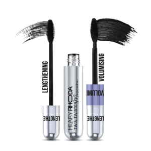 Hilary Rhoda Twin Twister Mascara | 2-in-1 Volumising & Lengthening | Waterproof & Smudge-Proof | Curl Enhancing | Intense Black, Clump-Free Formula – 12ml