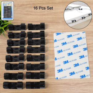 Plastic Wire Cord Cable Clips Organizer Holder – 16 Pcs Cable Management Set