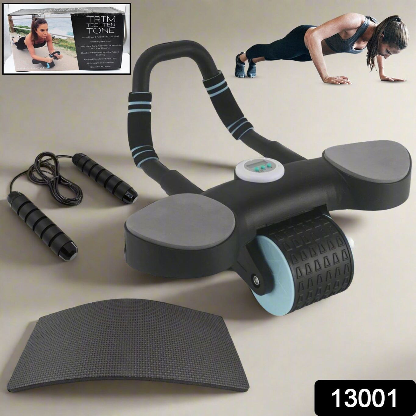 75a21120-fbc7-4f86-947e-e0be111f0400.jpg 75a21120 fbc7 4f86 947e e0be111f0400 scaled - Abdominal Wheel Roller – Core Workout with Timer & Skipping Rope - DsonMart - 1