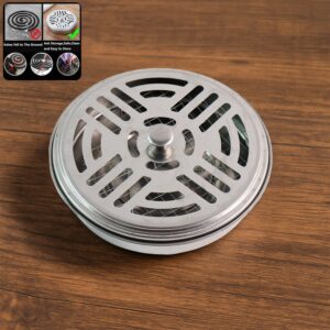Decorative Mosquito Coil Holder for Home & Outdoor Use – Metal Safe Coil Tray