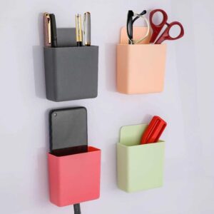 Wall Mounted Mobile Holder & Remote Stand (Pack of 4) – Multipurpose Organizer